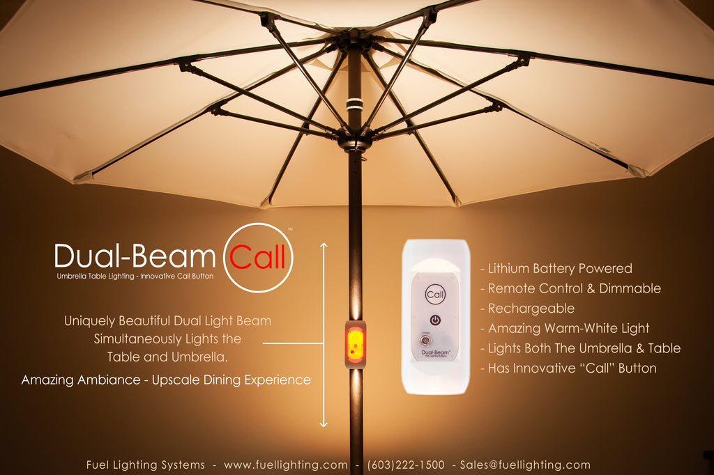 Dual Beam Umbrella & Table Light System